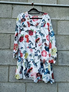 Thurley silk cotton floral dress size 12 euc - Picture 1 of 9