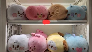 Cojín suave BT21 Line Friends MININI FACE M BTS popuo - Imagen 1 de 1