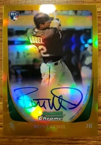 2011 Bowman Chrome Rookie Autographs Gold Refractors #196 Brent Morel - Bild 1 von 7