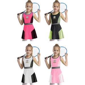 Kids Girls Dress Training Skirt Floral Print Costume Sports Activewear Athletic - Picture 1 of 39