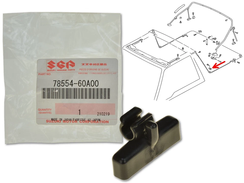 Clip de tapa blanda 78554-60A00 OE para Suzuki Jimny Vitara Foto 1 de 1