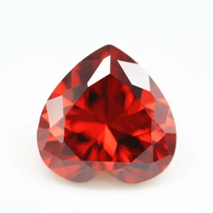 Zafiro rojo granada 5,76 quilates 10 mm forma corte corazón AAAAA VVS piedras preciosas sueltas - Imagen 1 de 4