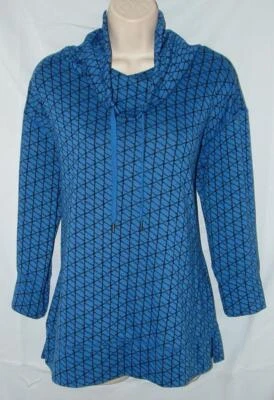 Royal синий печать Sz средний повседневная одежда мягкий эластичный воронка шеи удобная рубашка - Изображение 1 из 3