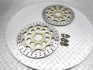 1998 97-03 Ducati ST2 Front Left Right Brake Rotor Disc Pair - Foto 1 di 9