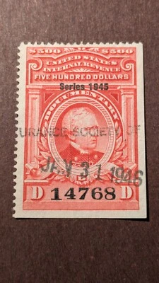 U.S. Revenue stamp #R434 very fine used with cut cancel - Image 1 of 2
