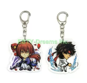 Set di 2 portachiavi in acrilico Rurouni Kenshin Sanosuke Sagara v1 - Foto 1 di 2