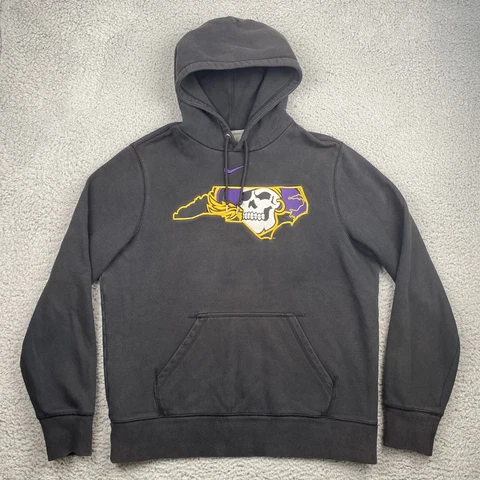 Nike ECU East Carolina University Hoodie Black Center Swoosh Sweatshirt Sz Large Cover
