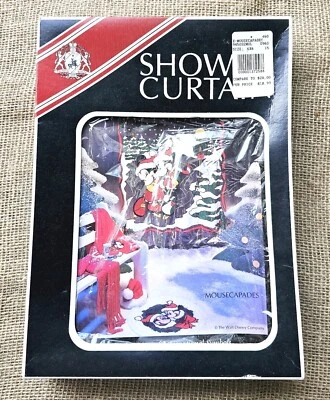 De colección Nuevo Saturday Knight Ltd Disney Navidad Cortina de Ducha Mousecapades  Foto 1 de 3