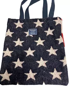 Bolso de Mano de Lana Faribault Woolen Mill Co Bandera Americana Estrellas y Rayas Patriótico - Imagen 1 de 7