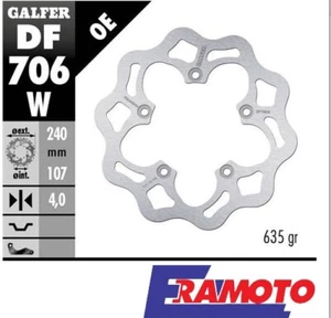 GALFER DISCO FRENO WAVE 240x4mm POSTERIORE PER DUCATI DESMOSEDICI RR 989 2007->> - Foto 1 di 7