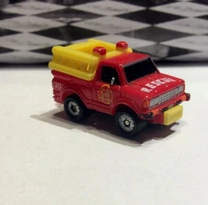 Vtg Micro Machines Fire Rescue Datsun Pickup Truck Red/Yellow - Picture 1 of 5