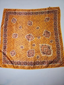 Vintage exklusive Designs Damen Acetat Schal gerollt Japan gold braun 31" Quadrat - Bild 1 von 5