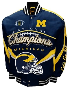 Chaqueta de sarga Michigan Wolverines NCAA 11 Time Nationals Champions - Imagen 1 de 2