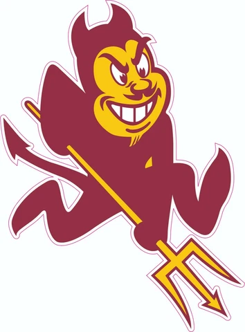 Arizona Sun Devils Sparky Inspired Full Size Football Helmet Decals Cover