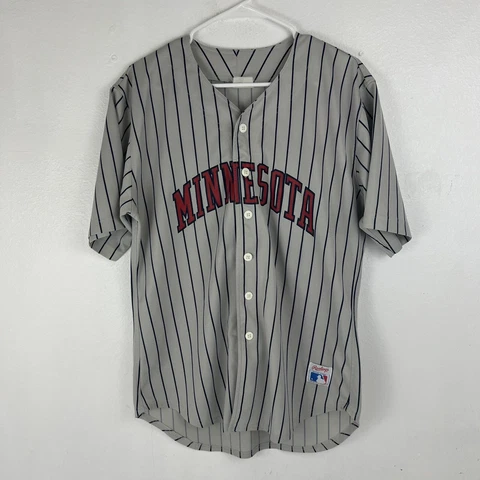 Vtg RAWLINGS Minnesota Twins MLB Baseball Kirby Puckett Jersey Mens Medium 80s Cover