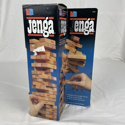 VINTAGE Jenga COMPLETE Milton Bradley 1986 Classic Building Game - Image 1 of 4