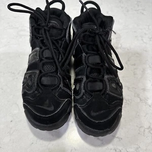 Nike Air More Uptempo Mid Black Anthracite - FQ7733-001 Youth Shoes Size 2Y - Picture 1 of 7