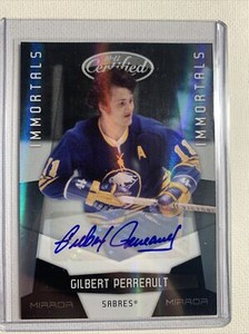 2010-11 Panini Certified Immortals GILBERT PERREAULT Auto BLACK Mirror 1/1 Rare!