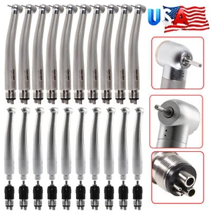 1-10 Packs Dental High Speed Push Turbine Handpiece 4Hole /Quick Coupler fit NSK - Picture 1 of 10