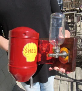 VINTAGE ORIGINAL SHELL OIL BORAXO HAND SOAP DISPENSER WITH PERFUME DISPENSER - Picture 1 of 15