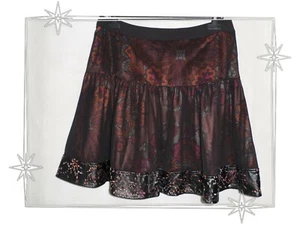 C - Jupe Fantaisie Asymétrique Courte Noire Résille Leslie Taille 44 - Imagen 1 de 5