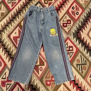 Vintage 90’s Looney Tunes Tweedy Girl’s Children’s Size 5-6T Denim Jeans USA - Bild 1 von 9