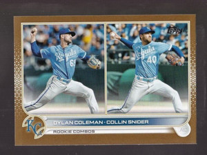 2022 Topps Update Dylan Coleman Collin Snider Gold /2022 Royals #US147