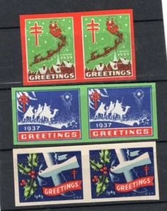 USA, GREETINGS, 3 DIFFERENT PAIRSM IMPERFORATED,M NO GUM - Picture 1 of 1