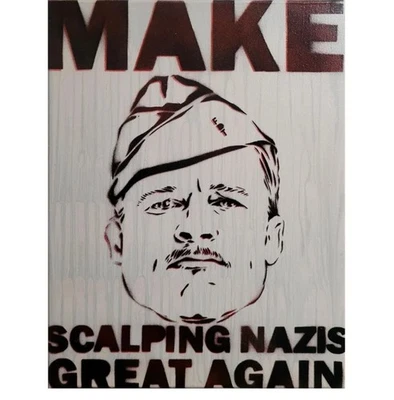 Inglorious Bastards art, anti fascist, Brad pitt painting, graffiti art - Image 1 of 3