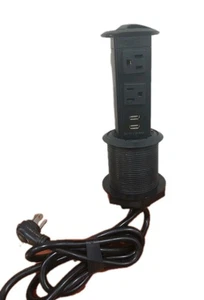*POP UP LADESTATION NATIONAL LIGHTING 2 STECKDOSEN Arbeitsplatte Pop Up Power - Bild 1 von 4