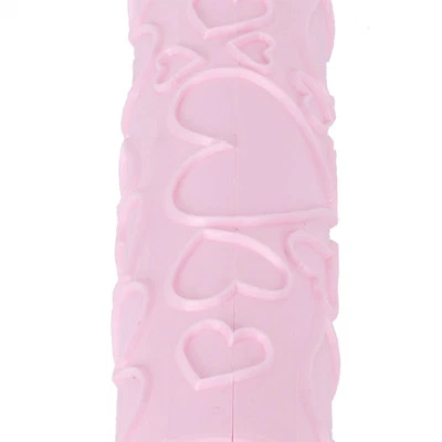 (HeartShape)Fondant Rolling Pin Plastic Embossed Roller For Cookies Biscuits Va - Image 1 of 4