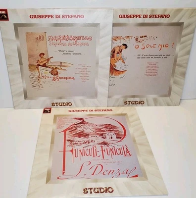 Guiseppe Di Stefano EMI Italiana Lirica vol. 1-3. Vinyl LP Lot. 3 Albums EX-NM  - Image 1 of 4