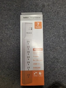 Belkin 6 Fuß 7 Überspannungsschutz/Steckdosenleiste 2320 Joule - Bild 1 von 1