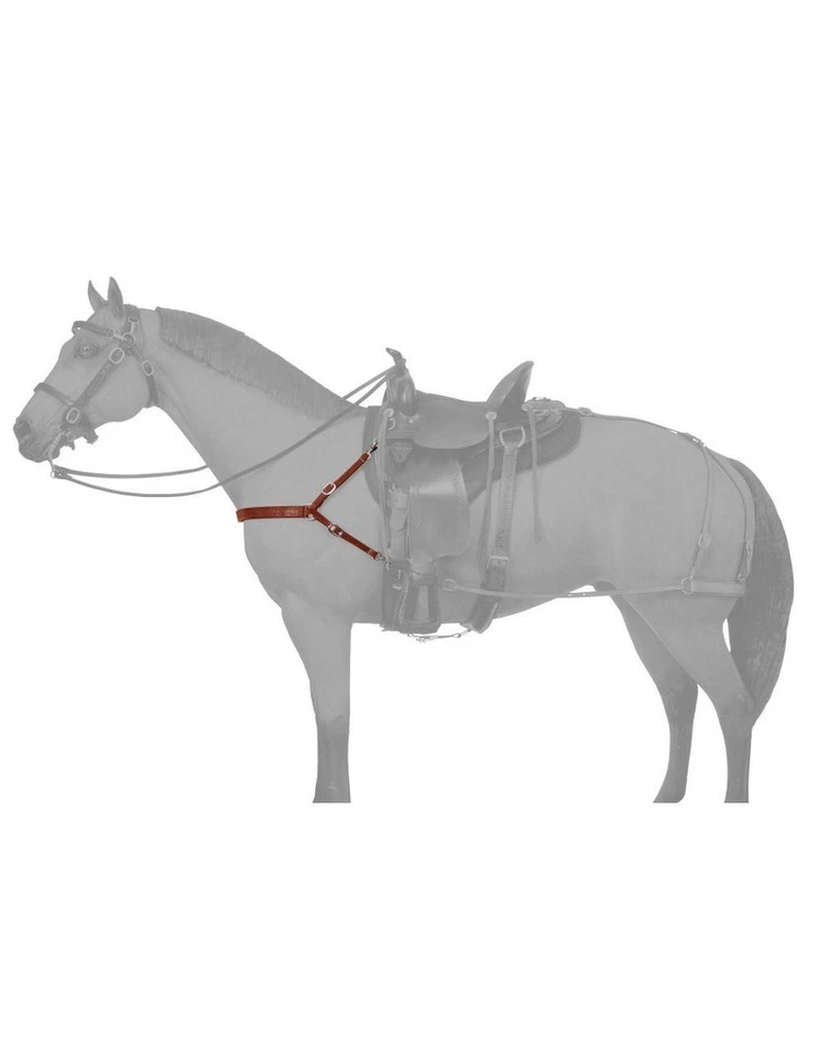 Tough 1 Leather Mule 4 Point Breastcollar Dark Oil