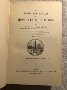The Origin and History of Irish Names of Places Vol.III (P.W.Joyce) (ID:07790) - Picture 1 of 4