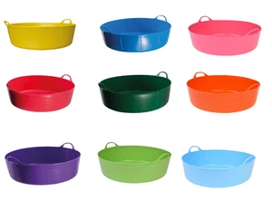 Faulks & Cox Red Gorilla Tubtrug 35L Shallow Horse Feed Bucket X Large Flexible - Picture 1 of 19