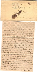 STAMPLESS COVER UNION CITY CONN.1868 TO LYDON VERMONT WITH LETTER - Picture 1 of 1