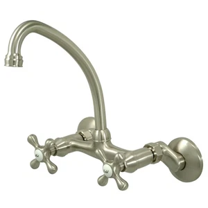 ES2148X Accents 2-Handle Wall Mount Kitchen Faucet, 6- 5/8", Brushed Nickel - Picture 1 of 1
