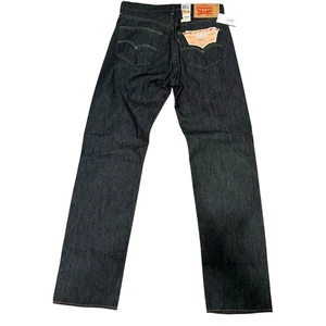 Jeans Levi's 501 Original Fit Shrink To Fit Button Fly 32 x 34 lavaggio scuro nuovi con etichette - Foto 1 di 10