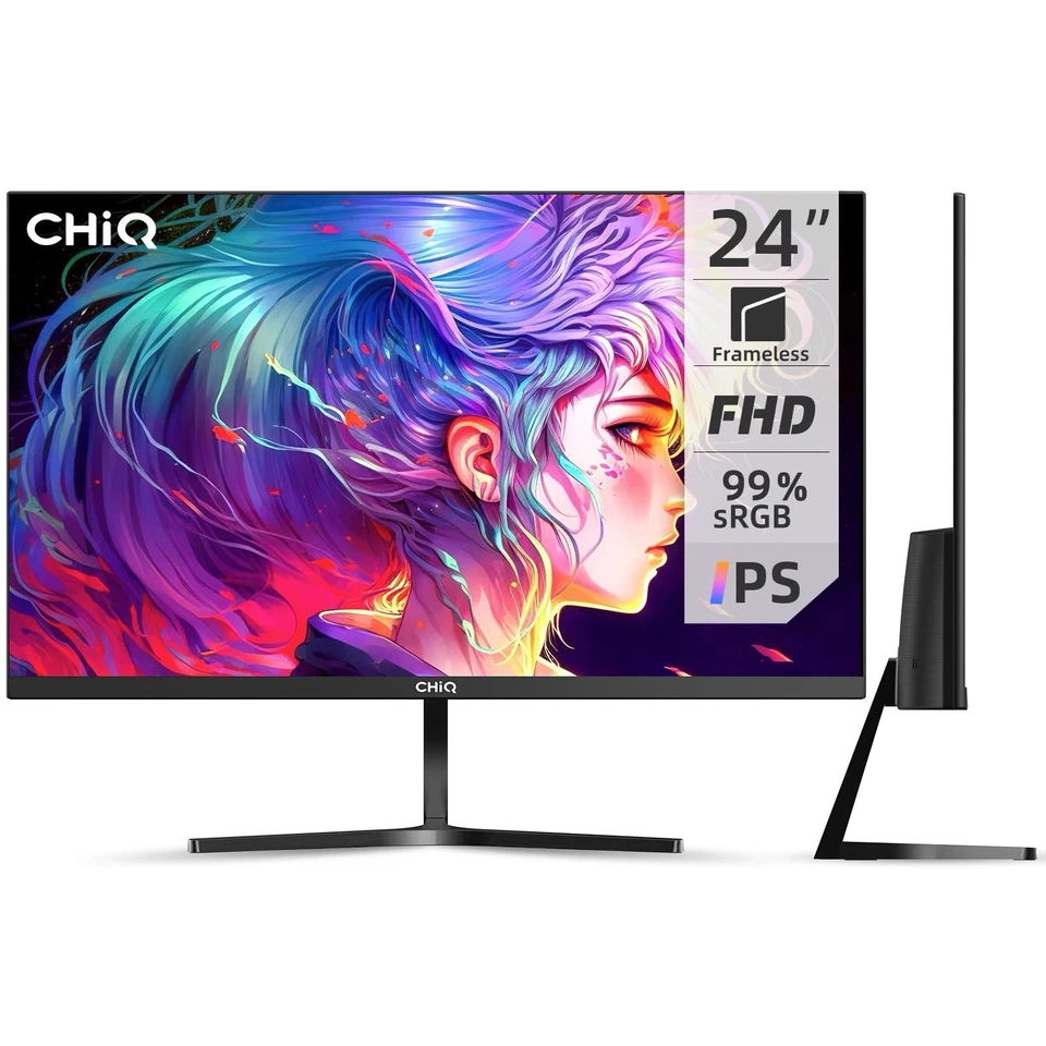 CHiQ 24F650 24” FHD(1920x1080) 100Hz Ultra Slim Frameless Monitor