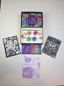 Lisa Frank Velvet Treasure Box Art Jewelry Tiger 6 Markers 2 Pins Pencil Posters - Picture 1 of 24