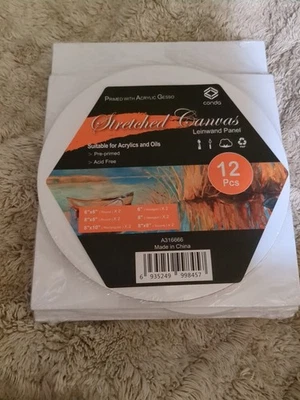 Stretched Canvas For Acrylic And Oil 12 Pieces - Image 1 of 4