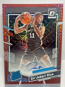 Donruss Optic Sir’Jabari Rice Red Mojo Rated Rookie Auto Spurs 2023-24 - Imagen 1 de 2