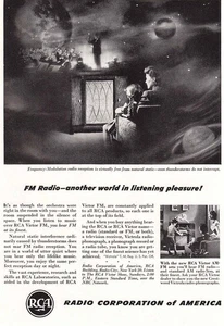1947 RCA: FM Radio Another World In Listening Vintage Print Ad - Picture 1 of 1