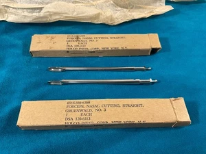 (2) Pinzas Holco De Colección, Corte Nasal, Recto Gruenwald No. 3 NOS - Imagen 1 de 12