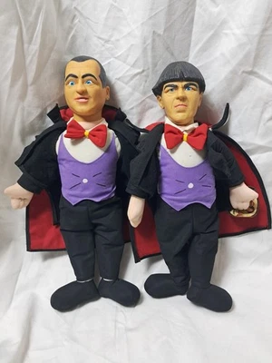 Vintage 2001 ~ Vampire CURLY & LARRY ~ The Three Stooges 17 em Bonecas de Pelúcia - Imagem 1 de 4