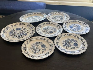 Blue Danube China Japan Zwiebelmuster 7er Set Speiseteller, Hackteller, Platte - Bild 1 von 9