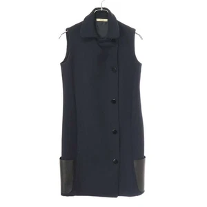 Celine Phoebe Philo 2010 Herbst Runway Leder Taschen Kleid Gillet Navy 36 Gebraucht - Bild 1 von 9