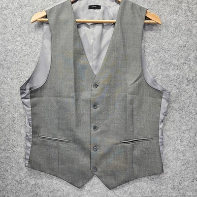 J Ferrar Waistcoat Mens Small 40 Gray Light Suit Vest Old Money Formal Career - Image 1 of 4