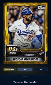 Topps Bunt World Series Base 25 TEOSCAR HERNANDEZ [Legendary] 17,5x Boost - Bild 1 von 3